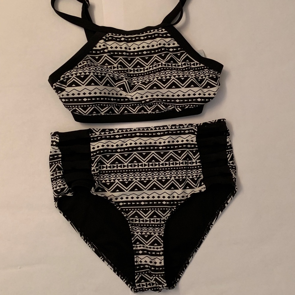 Aztec print swim suit